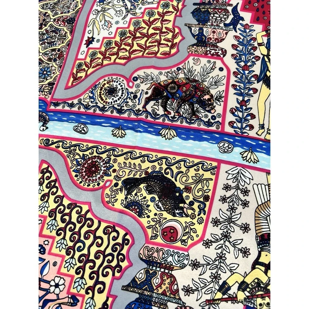 Women's Scarf 100% Silk Feel‎ Polyester Multicolor 35
